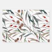 Waterverf Woodland Forest Vakantie Inpakpapier Vel (Voorkant 2)