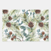 Waterverf Woodland Forest Vakantie Inpakpapier Vel (Voorkant)