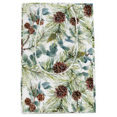 Waterverf Woodland Forest Vakantie Medium Cadeauzakje (Voorkant)