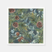 Waterverf Woodland Forest Vakantie Servet (Voorkant)