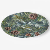 Waterverf Woodland Forest vakantieservetten Papieren Bordje (Gekanteld)