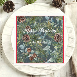 Waterverf Woodland Forest vakantieservetten Servet