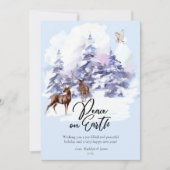 Waterverf Woodland Forest Vrede op aarde Feestdagenkaart (Voorkant)