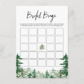 Waterverf Woodland Forest Vrijgezellenfeest Bingo Informatiekaartje (Voorkant)