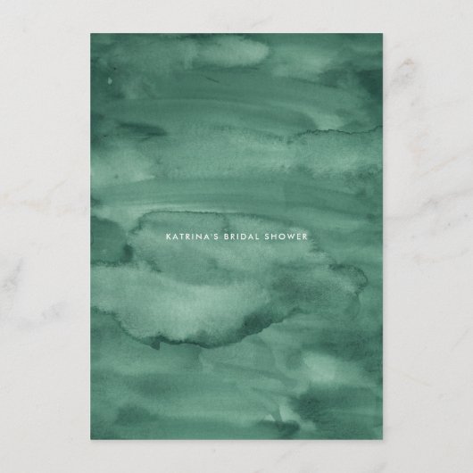 Waterverf Woodland Forest Vrijgezellenfeest Bingo Informatiekaartje (Achterkant)