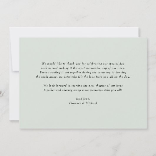 Waterverf Woodland Forest Wedding Bedankkaart (Achterkant)