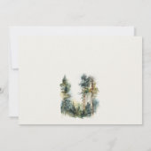 Waterverf Woodland Forest Wedding Jubileum Kaart (Achterkant)