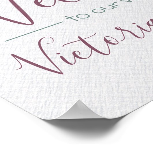 Waterverf Woodland Forest Wedding Sign Poster (Hoek)