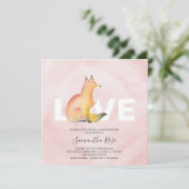 Waterverf Woodland Fox Baby shower (Staand voorkant)