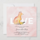 Waterverf Woodland Fox Baby shower (Voorkant)