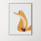 Waterverf Woodland Fox kamer Decor Poster