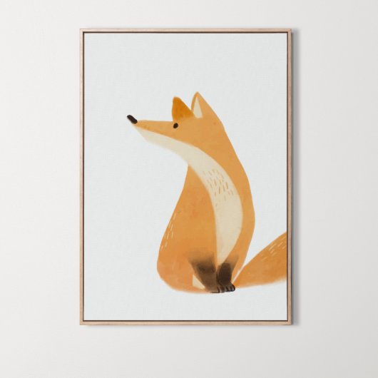 Waterverf Woodland Fox kamer Decor Poster