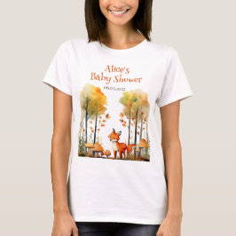 Waterverf Woodland Fox Mommy-to-be T-shirt