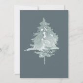 Waterverf Woodland Green Pine Trees Bruiloft Kaart (Achterkant)