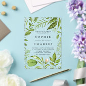 Waterverf Woodland Greenery Lijst bruiloft Acryl Uitnodigingen (Insitu (Huwelijk))