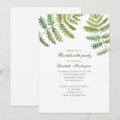 Waterverf Woodland Greenery vrijgezellenfeest Kaart (Voorkant / Achterkant)