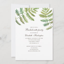 Waterverf Woodland Greenery vrijgezellenfeest Kaart
