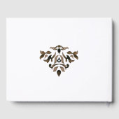 Waterverf Woodland Laurel Crest Monogram Wedding Gastenboek (Achterkant)