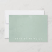 Waterverf Woodland Laurel Crest Monogram Wedding RSVP Kaartje (Achterkant)