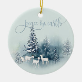 Waterverf Woodland Magische Geiten Keramisch Ornament