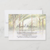 Waterverf Woodland Memorial Dank u kaart (Voorkant)