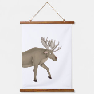 Waterverf Woodland Moose Boys Meisjes Kamer Decor Hangend Wandkleed