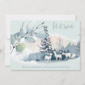 Waterverf Woodland Mountain Snow Goats Kaart (Voorkant)