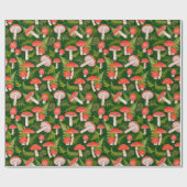 Waterverf Woodland Mushrooms Ferns and Moss Cadeaupapier (Vlak)