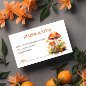 Waterverf Woodland Mushrooms Luier Raffle Ticket Informatiekaartje