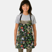 Waterverf Woodland Mushrooms Moss Pattern Name Ap Schort (Insitu)