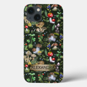 Waterverf Woodland Mushrooms Moss Pattern Name Case-Mate iPhone Case (Achterkant)