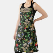 Waterverf Woodland Mushrooms Moss Pattern Name Schort (Insitu)