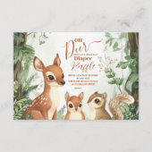 Waterverf Woodland Oh Deer Diapper Raffle Informatiekaartje (Voorkant)