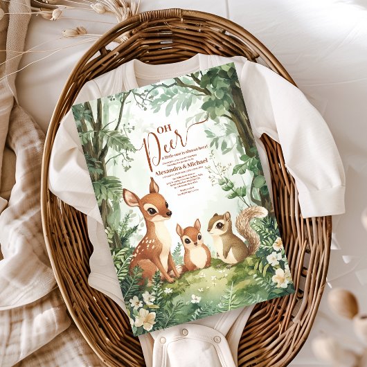 Waterverf Woodland Oh Deer Informatiekaartje