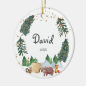 Waterverf Woodland ornament Boy (Links)