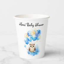 Waterverf Woodland Owl Baby shower