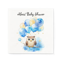 Waterverf Woodland Owl Baby shower