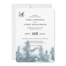 Waterverf Woodland Owl Botanical Wedding