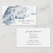 Waterverf Woodland Pine Forest Visitekaartje (Voorkant / Achterkant)