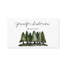 Waterverf Woodland Pine Trees