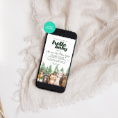 Waterverf Woodland Pine Trees Winter Baby shower Kaart