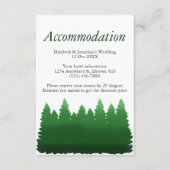 Waterverf Woodland Pines bruiloft accommodatie Informatiekaartje (Voorkant)
