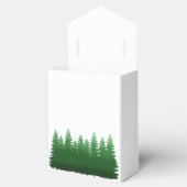 Waterverf Woodland Pines bruiloft Bedankdoosjes (Geopend)