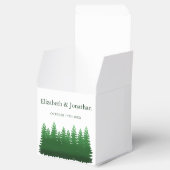 Waterverf Woodland Pines bruiloft Bedankdoosjes (Geopend)