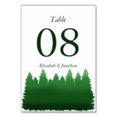 Waterverf Woodland Pines bruiloft Kaart (Achterkant)