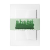 Waterverf Woodland Pines bruiloft Uitnodigingen Wikkel (Voorkant Voorbeeld)