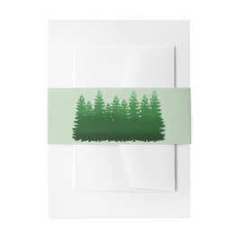 Waterverf Woodland Pines bruiloft Uitnodigingen Wikkel