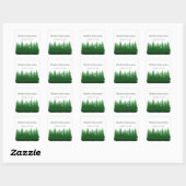 Waterverf Woodland Pines bruiloft Vierkante Sticker (Vel)