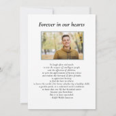 Waterverf Woodland Pines Viering van het Leven Kaart (Achterkant)