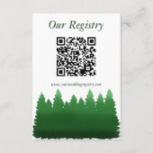 Waterverf Woodland Pines Wedding Registry Informatiekaartje (Voorkant)